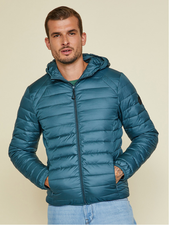 ZOOT.lab ZOOT.lab Ritchy lagana prošivena jakna s kapuljačom za muškarce u benzinskoj boji