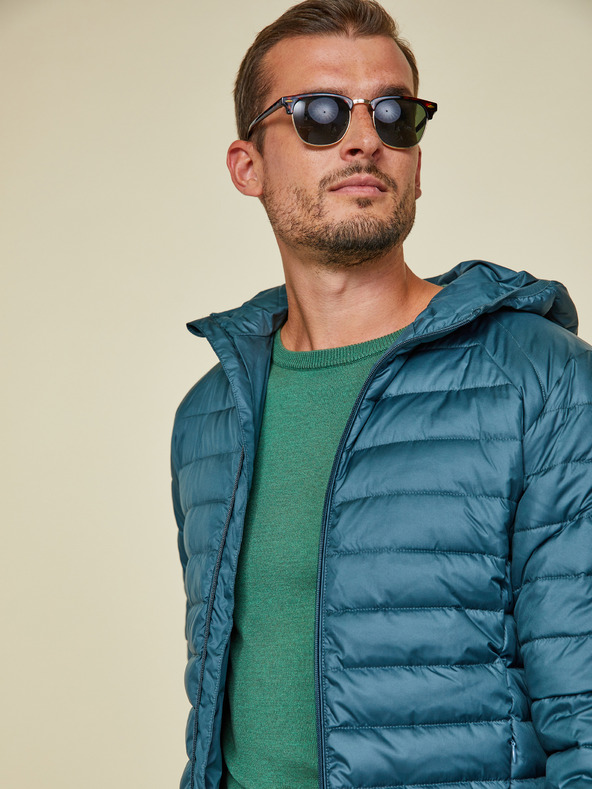 ZOOT.lab ZOOT.lab Ritchy lagana prošivena jakna s kapuljačom za muškarce u benzinskoj boji