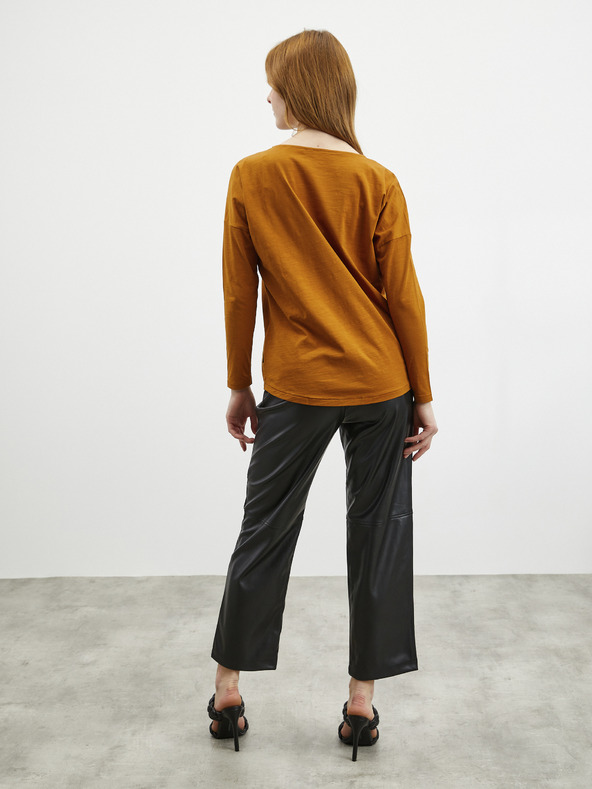 ZOOT.lab Smeđa ženska basic majica dugih rukava ZOOT.lab Evana