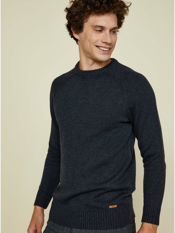 ZOOT.lab Tamno sivi muški basic džemper ZOOT.lab Olin