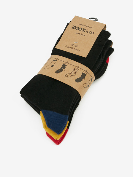 ZOOT.lab Set od tri para muških čarapa u crnoj boji ZOOT.lab