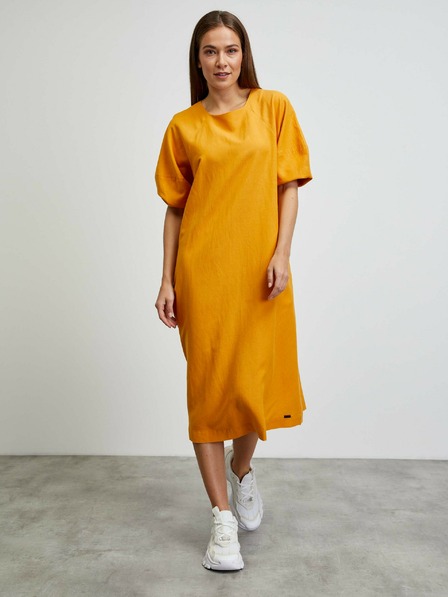 ZOOT.lab Narančasta osnovna haljina s balon rukavima METROOPOLIS by ZOOT.lab Vasilisa