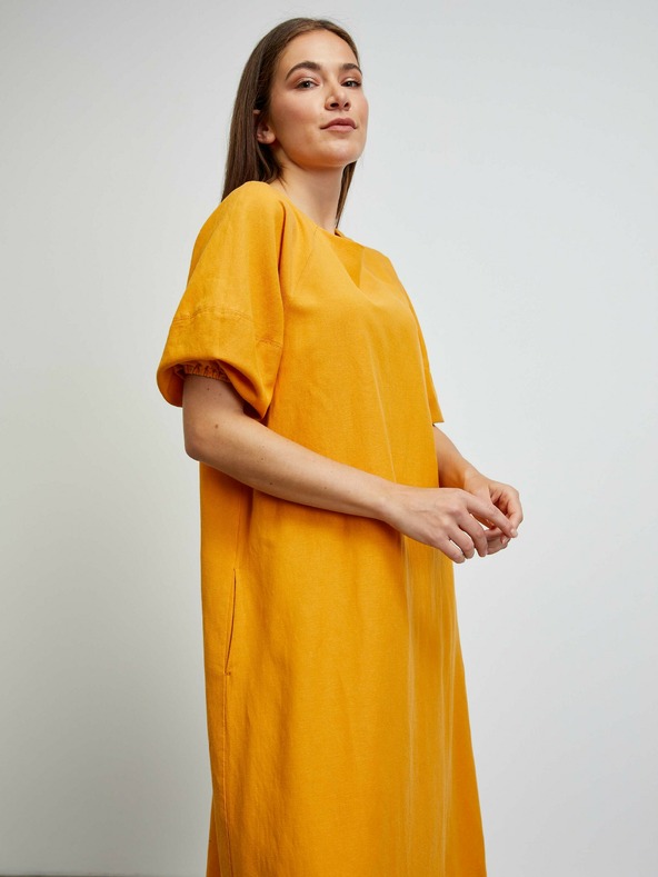 ZOOT.lab Narančasta osnovna haljina s balon rukavima METROOPOLIS by ZOOT.lab Vasilisa