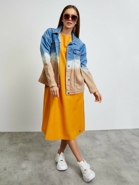 ZOOT.lab Narančasta osnovna haljina s balon rukavima METROOPOLIS by ZOOT.lab Vasilisa