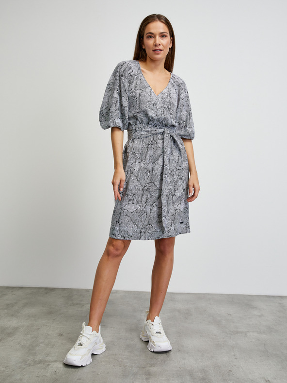 ZOOT.lab Bijelo-crna haljina s uzorkom METROOPOLIS by ZOOT.lab Trudy