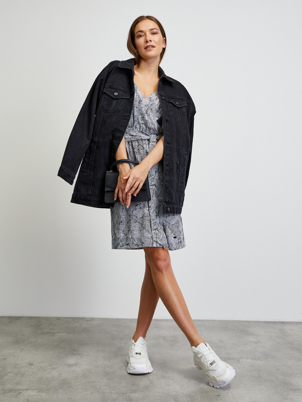 ZOOT.lab Bijelo-crna haljina s uzorkom METROOPOLIS by ZOOT.lab Trudy