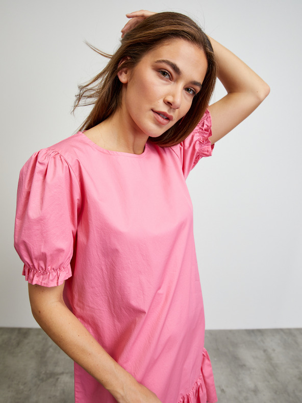 ZOOT.lab Ružičasta haljina s volanom ZOOT.lab Trinitee