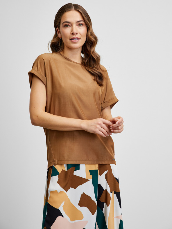 ZOOT.lab Smeđa osnovna majica ZOOT.lab Priscilla