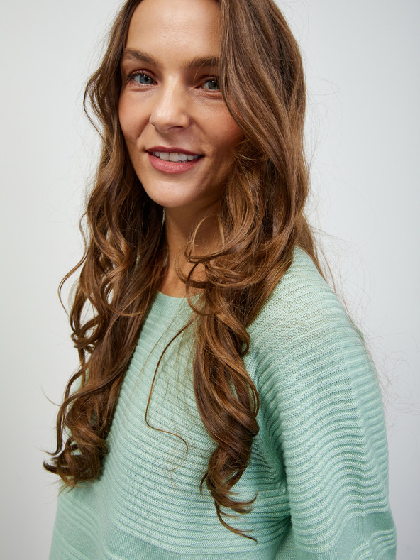 ZOOT.lab ZOOT.lab Heddie mentol ženski rebrasti pulover