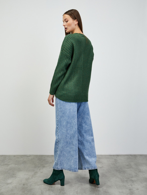 ZOOT.lab Zeleni ženski rebrasti pulover ZOOT.lab Natacha