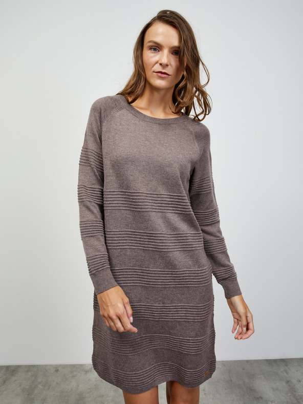 ZOOT.lab ZOOT.lab Bellarose smeđa prugasta džemper haljina