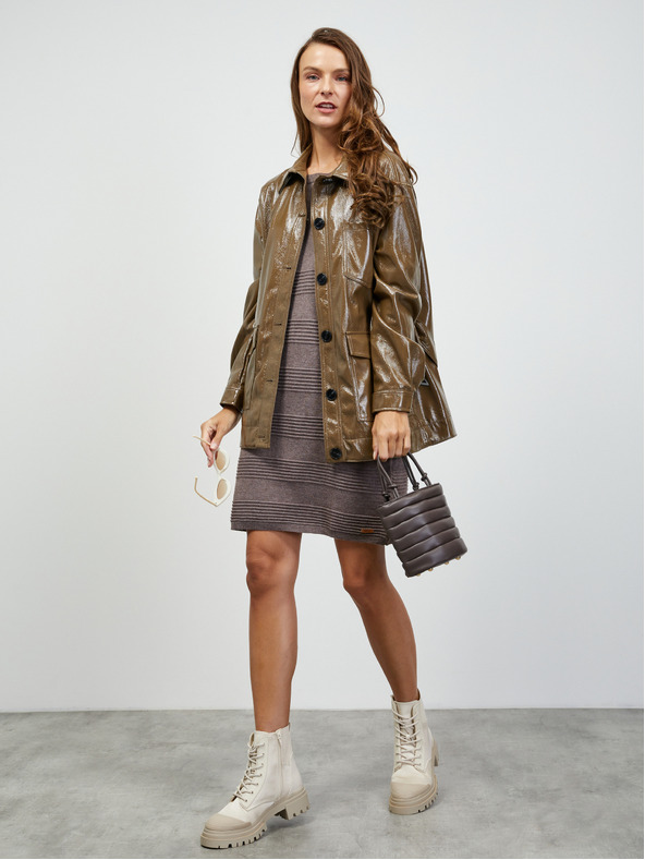 ZOOT.lab ZOOT.lab Bellarose smeđa prugasta džemper haljina