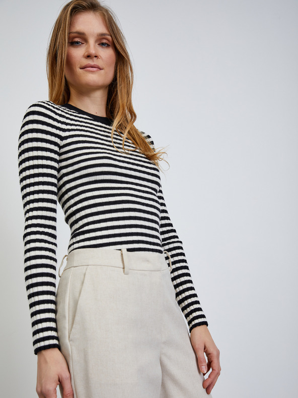 ZOOT.lab ZOOT.lab Deliza krem ​​ženske hlače na tigrastu boju