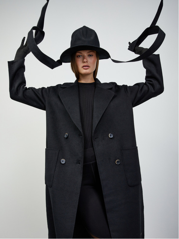 ZOOT.lab Crni ženski prijelazni kaput sa ZOOT.lab Kalita dodatkom vune