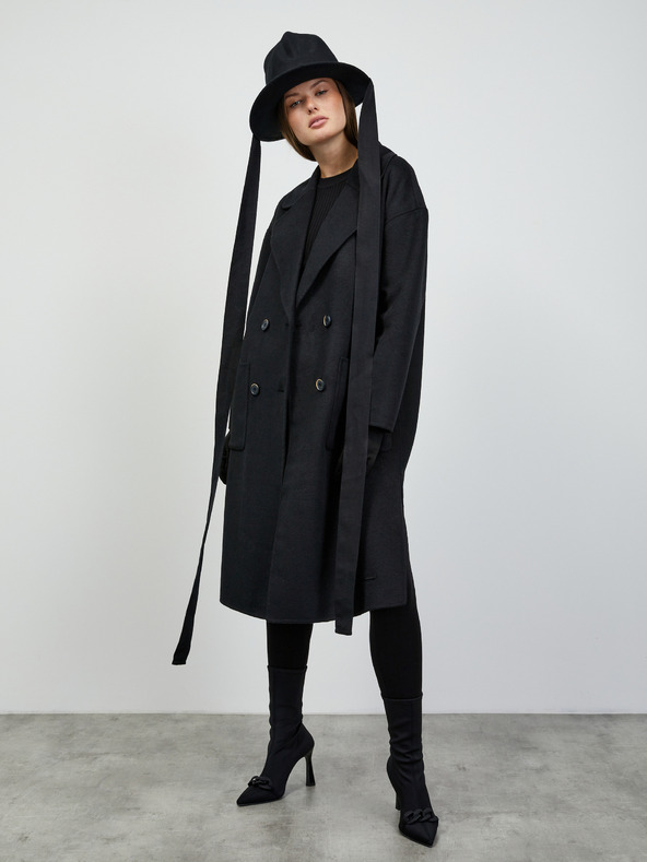 ZOOT.lab Crni ženski prijelazni kaput sa ZOOT.lab Kalita dodatkom vune