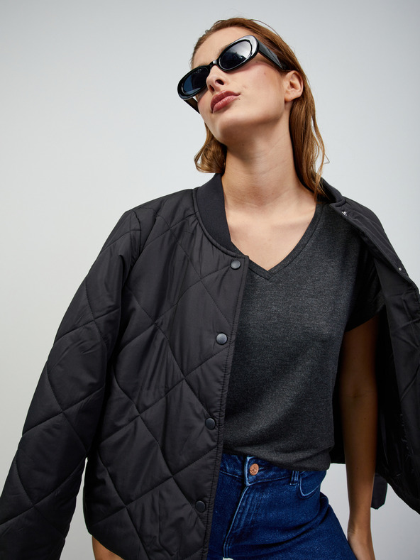 ZOOT.lab Tamno siva ženska tigrasta basic majica ZOOT.lab Adriana 4