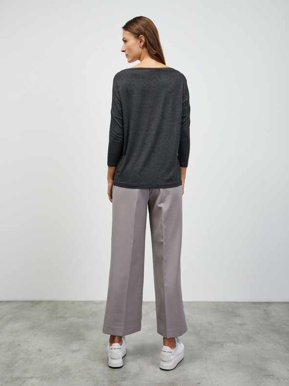 ZOOT.lab Tamno siva ženska tigrasta osnovna majica dugih rukava ZOOT.lab Leticia