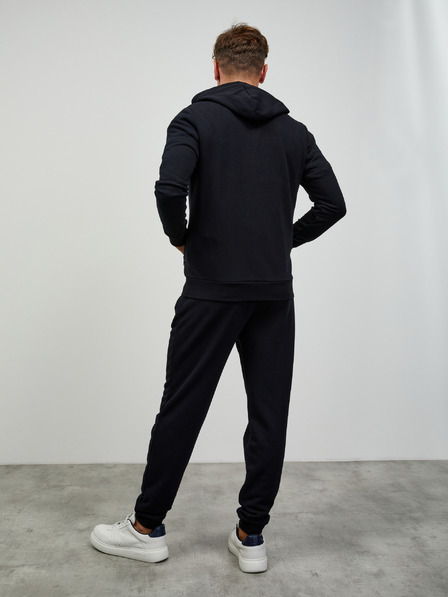 ZOOT.lab Crna muška osnovna majica s kapuljačom na patentni zatvarač ZOOT.lab Ralph