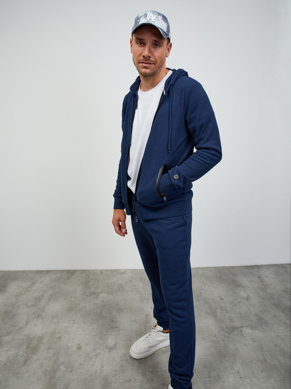 ZOOT.lab Tamnoplava muška osnovna majica s kapuljačom na patentni zatvarač ZOOT.lab Ralph