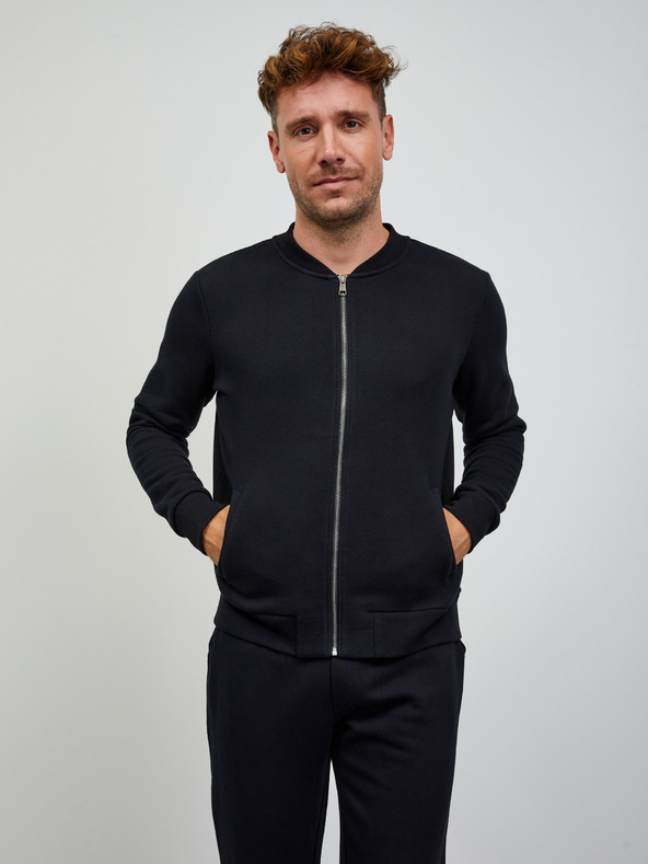 ZOOT.lab Crna muška osnovna majica s patentnim zatvaračem ZOOT.lab Keanu