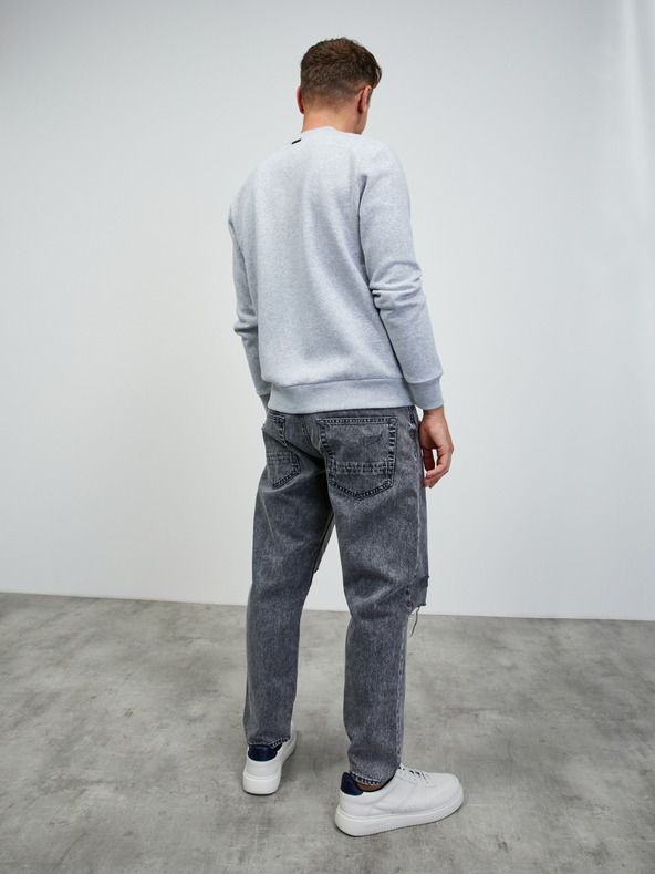 ZOOT.lab Svijetlo siva muška ZOOT.lab osnovna majica s patentnim zatvaračem marke Keanu