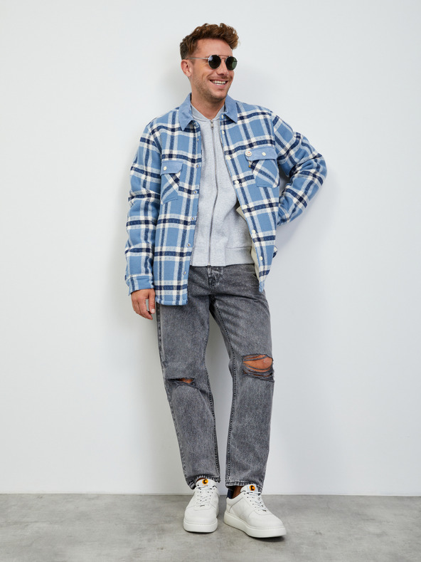 ZOOT.lab Svijetlo siva muška ZOOT.lab osnovna majica s patentnim zatvaračem marke Keanu