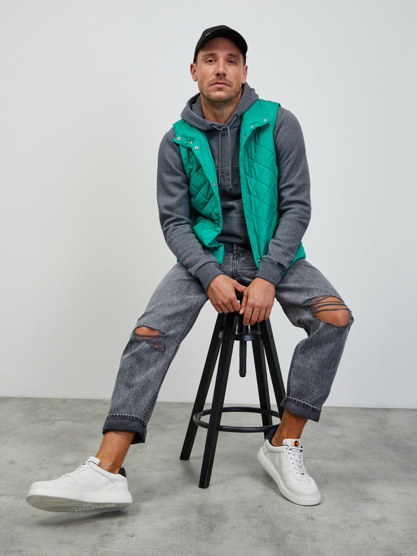 ZOOT.lab ZOOT.lab Jaxon tamno siva muška tigrasta majica s kapuljačom