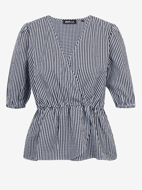 ZOOT.lab Crna ženska bluza na pruge ZOOT.lab Oline