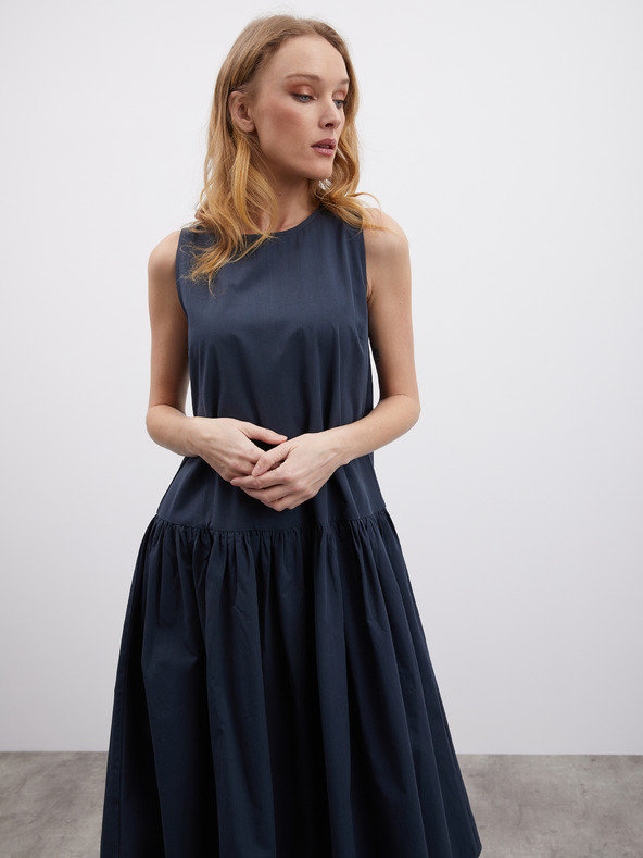 ZOOT.lab Tamno siva ženska haljina s volanom ZOOT.lab Urbana