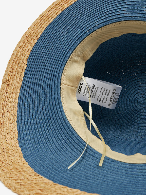 ZOOT.lab Smeđe-plavi ženski slamnati šešir ZOOT.lab Lysbet