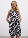 ZOOT.lab ZOOT.lab Petronella ženska bijelo-crna haljina s volanima na točkice