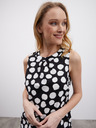 ZOOT.lab ZOOT.lab Petronella ženska bijelo-crna haljina s volanima na točkice
