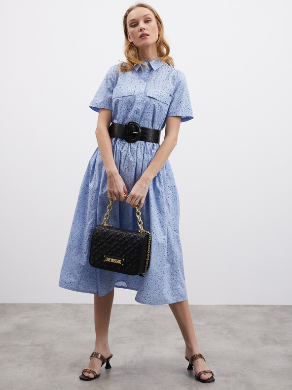 ZOOT.lab Svijetloplava ženska midi haljina s uzorkom ZOOT.lab Reed