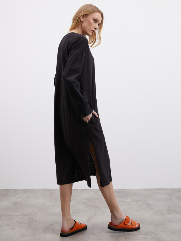 ZOOT.lab Crna ženska haljina s prorezima ZOOT.lab Fjola