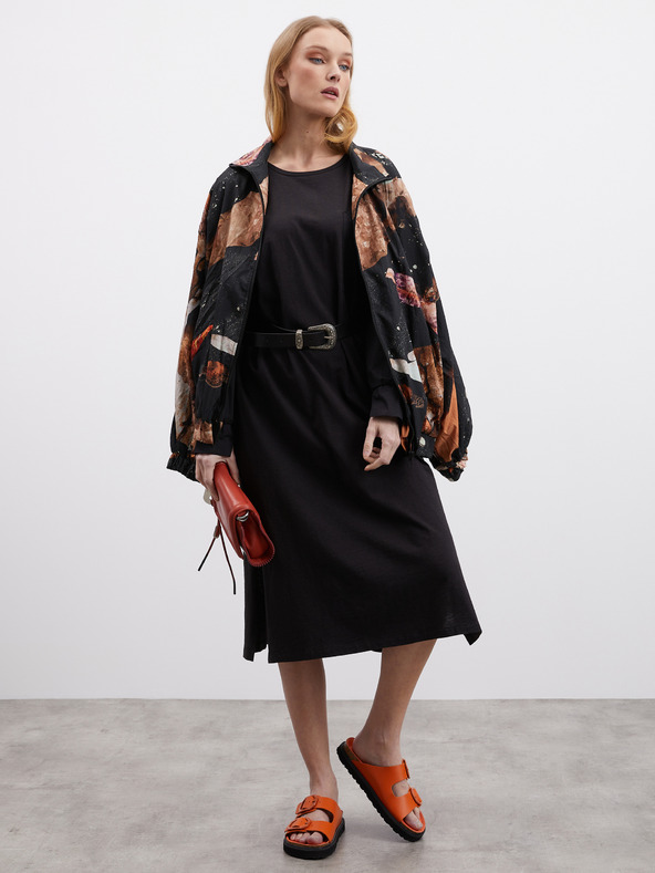 ZOOT.lab Crna ženska haljina s prorezima ZOOT.lab Fjola