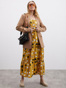 ZOOT.lab Senf ženska maxi haljina s uzorkom i volanom ZOOT.lab Grete