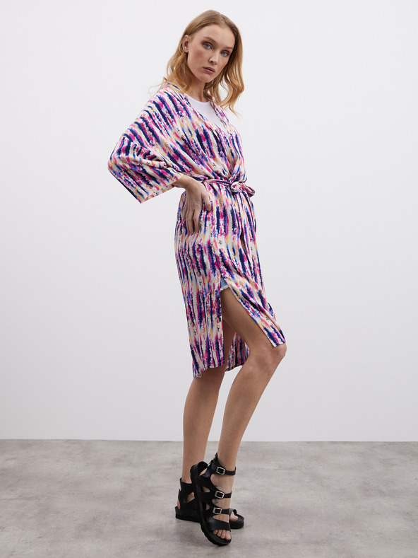ZOOT.lab Ružičasto-ljubičasta ženska preklopna haljina s uzorkom ZOOT.lab Fifi