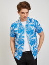 ZOOT.lab ZOOT.lab Darrel plava muška košulja kratkih rukava s uzorkom