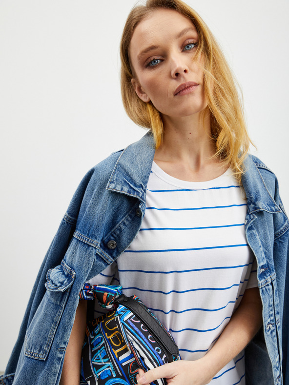 ZOOT.lab Bijela ženska majica na pruge ZOOT.lab Floss