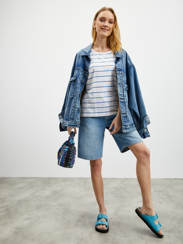 ZOOT.lab Bijela ženska majica na pruge ZOOT.lab Floss