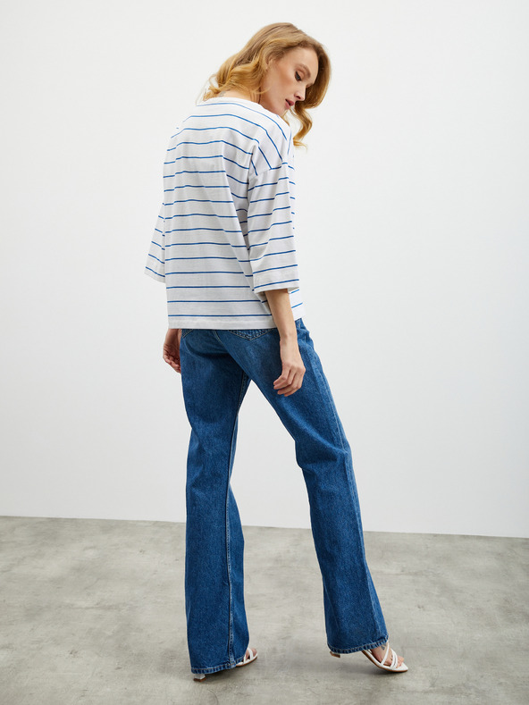 ZOOT.lab Bijela ženska majica na pruge ZOOT.lab Dolly