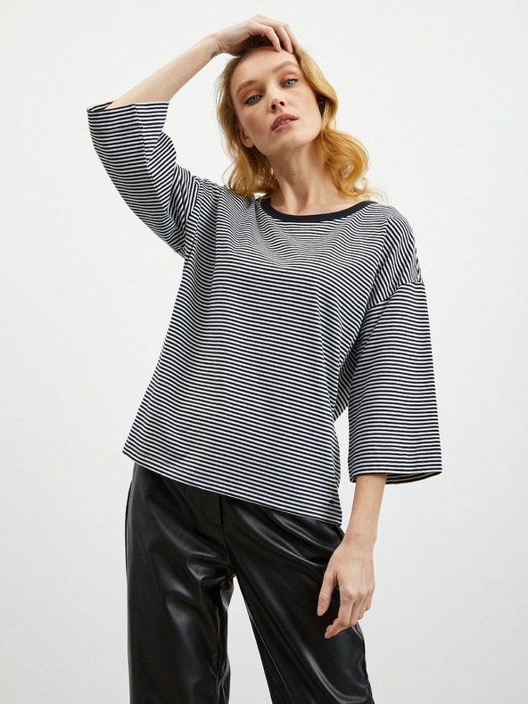 ZOOT.lab Crna ženska majica na pruge ZOOT.lab Dolly