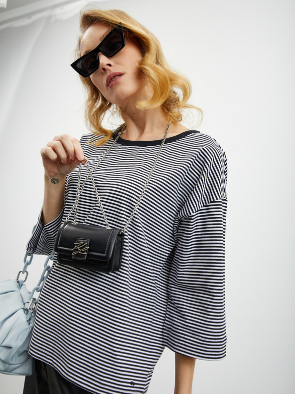 ZOOT.lab Crna ženska majica na pruge ZOOT.lab Dolly