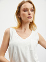 ZOOT.lab Bijela ženska lanena majica bez rukava ZOOT.lab Josi