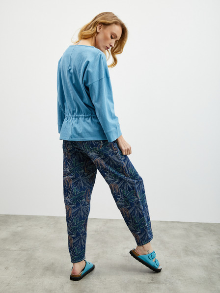 ZOOT.lab Svijetloplava ženska oversize majica s uzicom u struku ZOOT.lab Sash