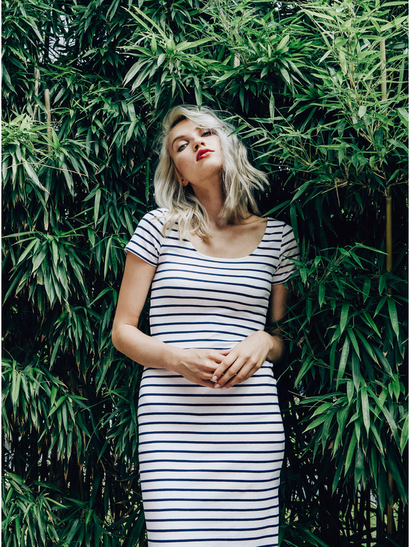 ZOOT.lab Plavo-bijela prugasta osnovna haljina ZOOT.lab Junne