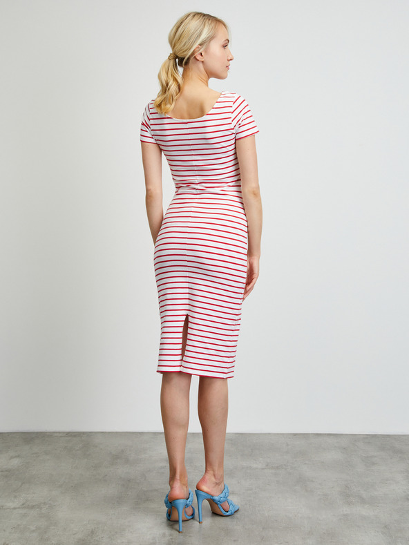 ZOOT.lab Crveno-bijela prugasta osnovna haljina ZOOT.lab Junne