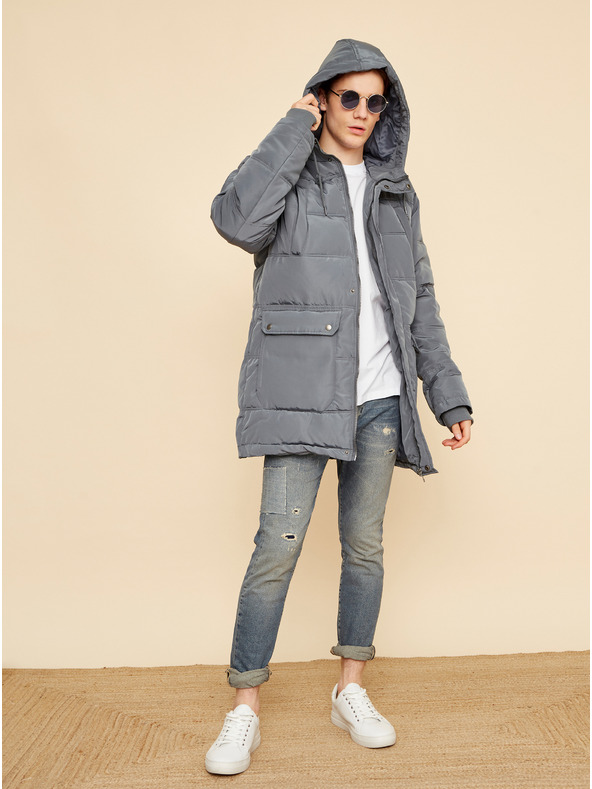 ZOOT.lab Siva muška prošivena zimska jakna ZOOT.lab