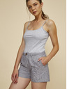 ZOOT.lab Sive ženske kratke hlače na pruge s dodatkom lana ZOOT.lab Jade