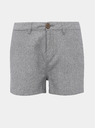 ZOOT.lab Sive ženske kratke hlače na pruge s dodatkom lana ZOOT.lab Jade